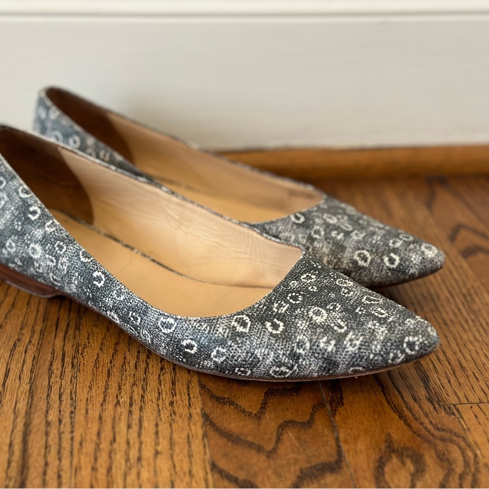 Cole Haan Snakeskin Pattern Leather Ballet Flats 9